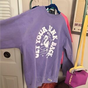 Get Your Pink Back GYPB Purple Graphic Women's Sweater